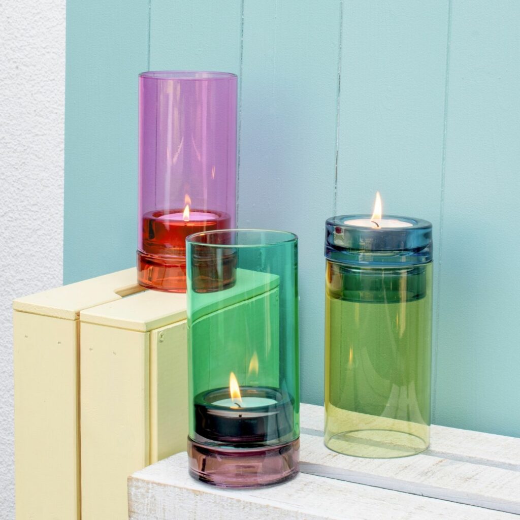 REMEMBER Windlicht Lys verschiedene Farben