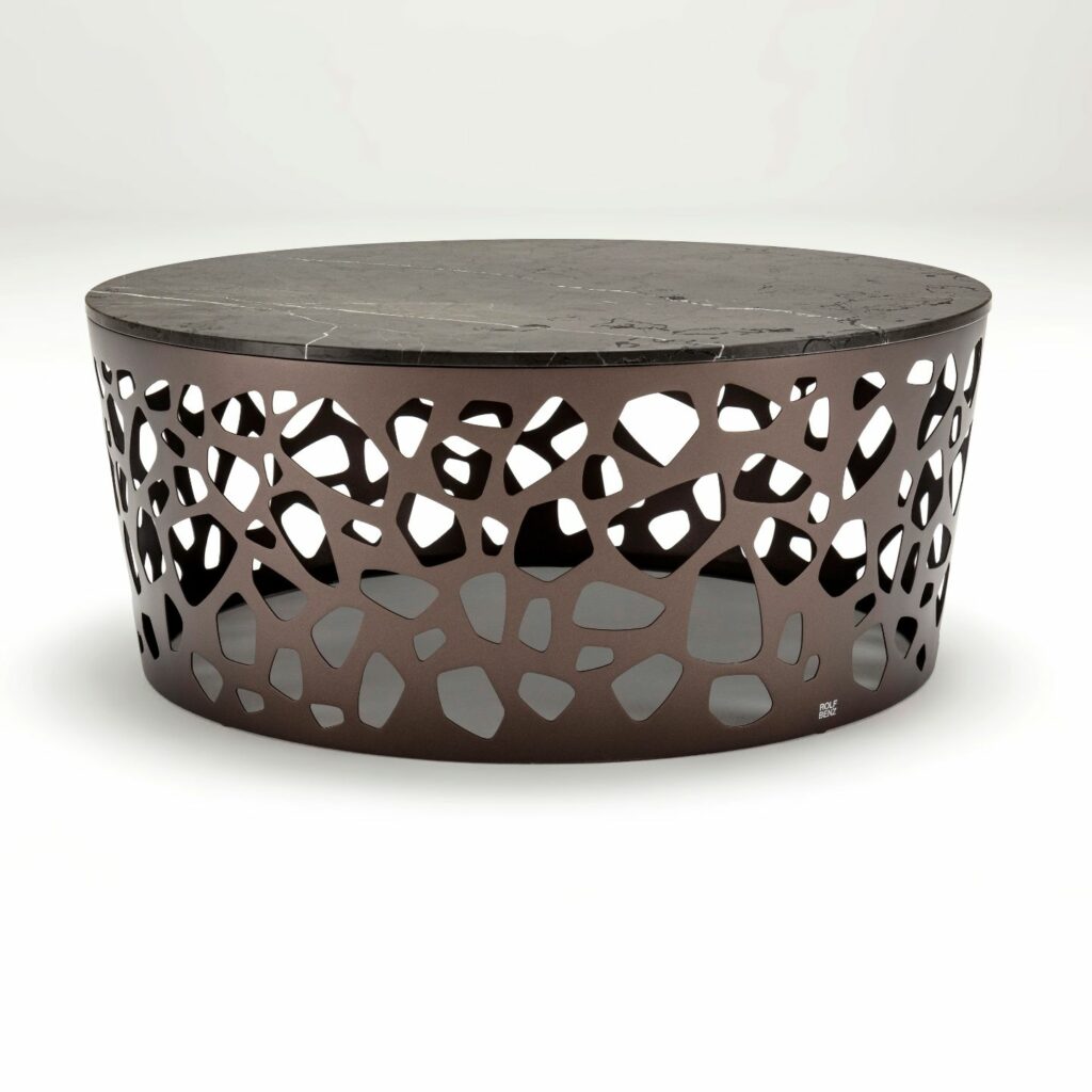 Rolf Benz Couchtisch 926 breit mit Steinplatte schwarz