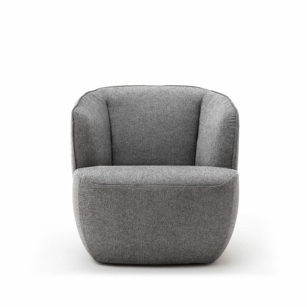 Rolf Benz Sessel 385 grau von vorne