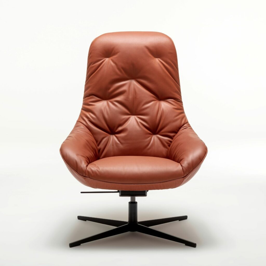 Rolf Benz MEG soft Leder braun von vorne