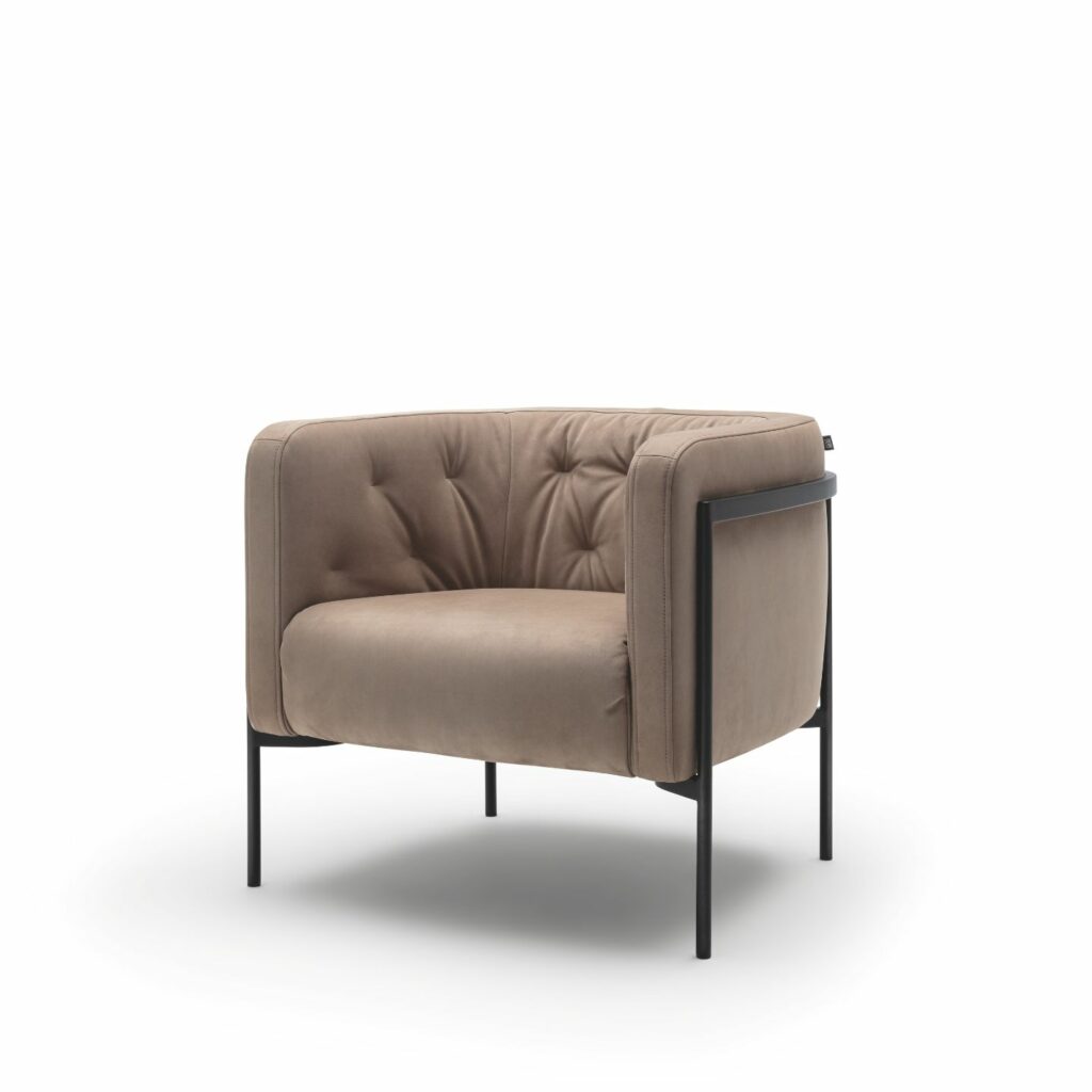 Rolf Benz Sessel Clubsessel Phil Leder beige