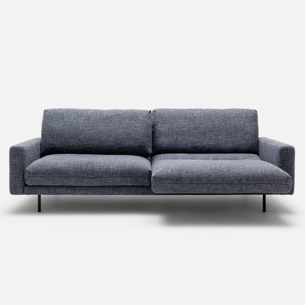 Rolf Benz Sofa Kaia Sofaprogramm graublau mit Recamiere
