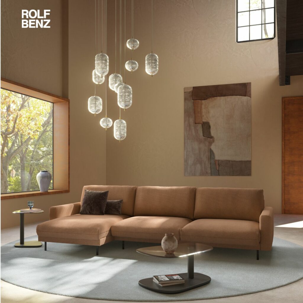 Rolf Benz Sofa Kaia Sofaprogramm hellbraun