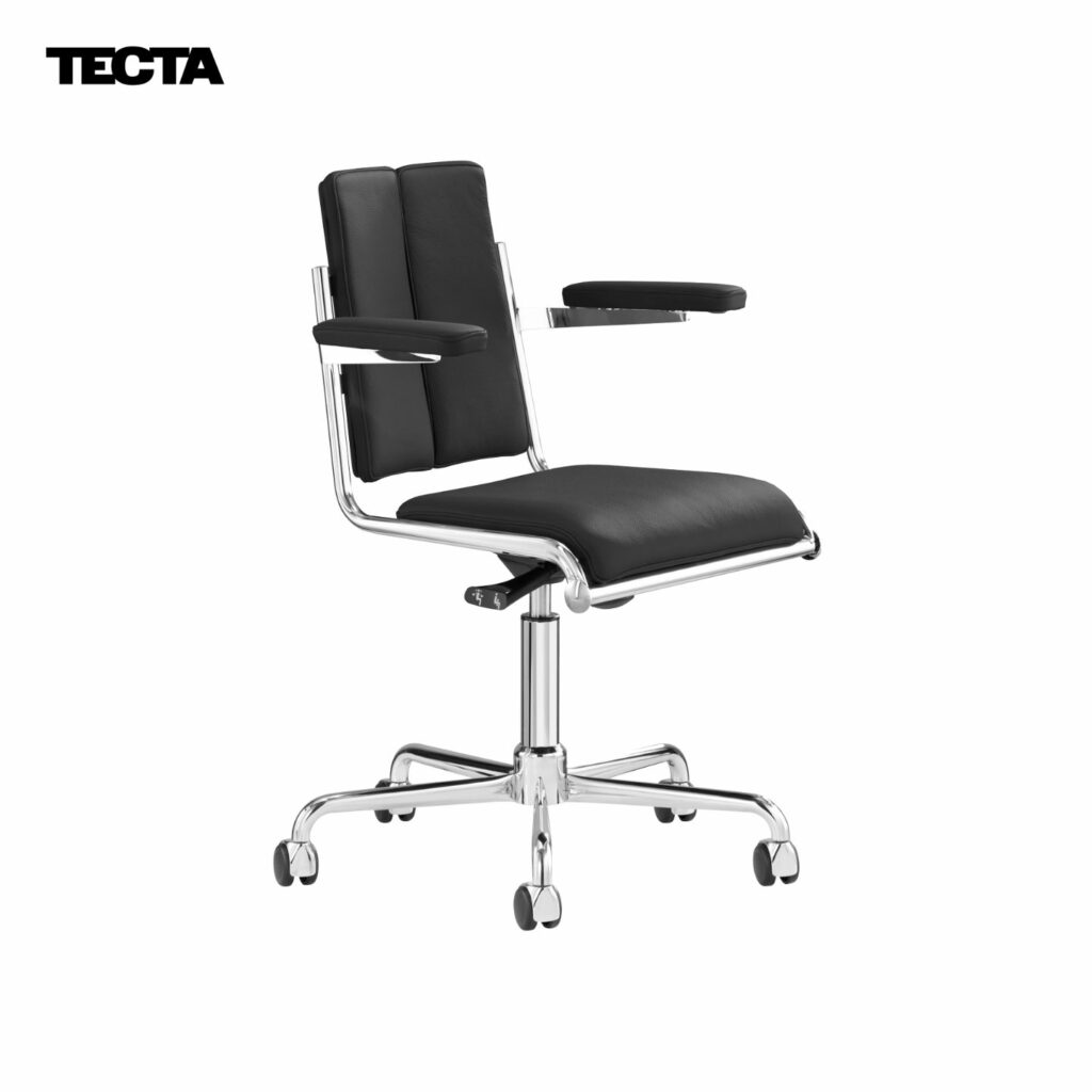 TECTA Schreibtischstuhl D12 schwarz seitlich