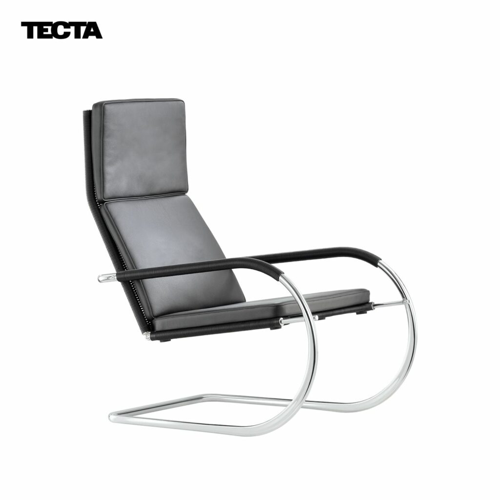 TECTA Sessel D35 & Hocker C35 Leder schwarz