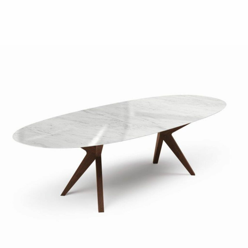 Willisau Tisch Capri mit Keramik-Tischplatte oval