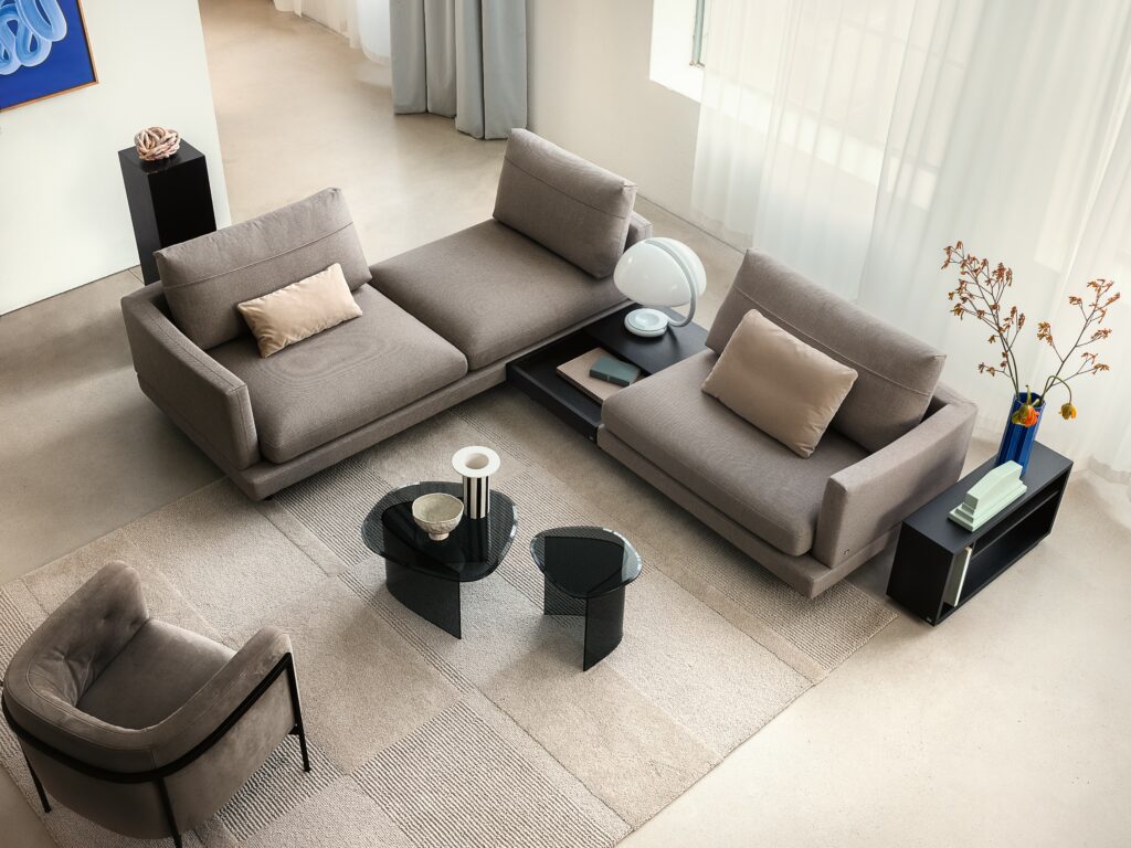 Rolf Benz Sofa Ecksofa Sina grau