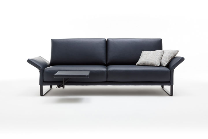 Rolf Benz Sofa Cara Leder Schwarz