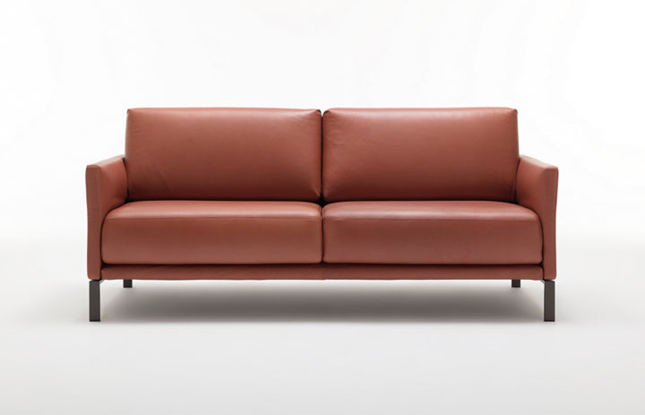 Rolf Benz Sofa Cara Leder rot