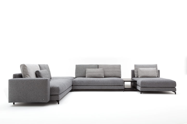 Rolf Benz Sofa Ecksofa Nuvola Stoff grau Beispiel
