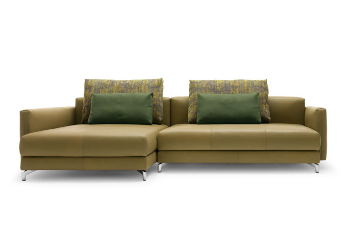 Rolf Benz Sofa Nuvola Leder ocker