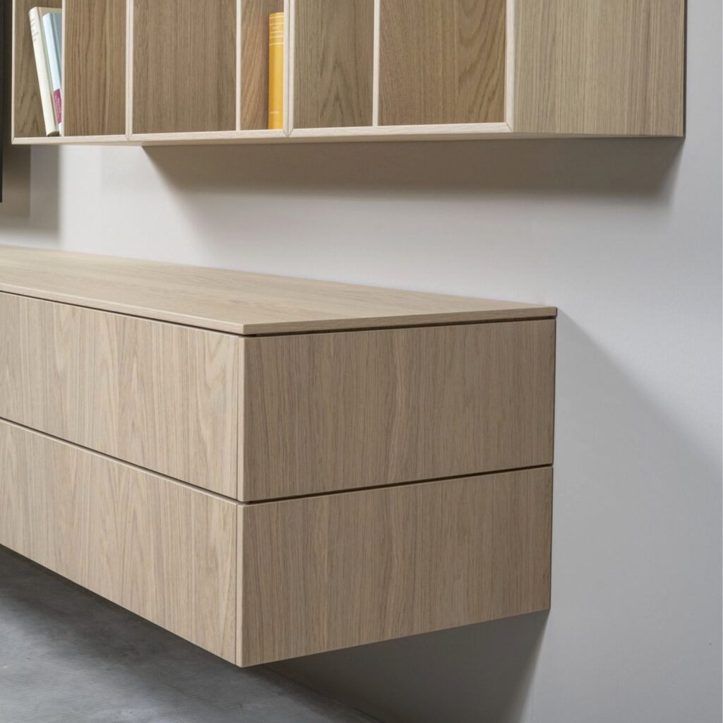 Sudbrock Möbel Sideboard Cubo Holzfurnier wandmontiert