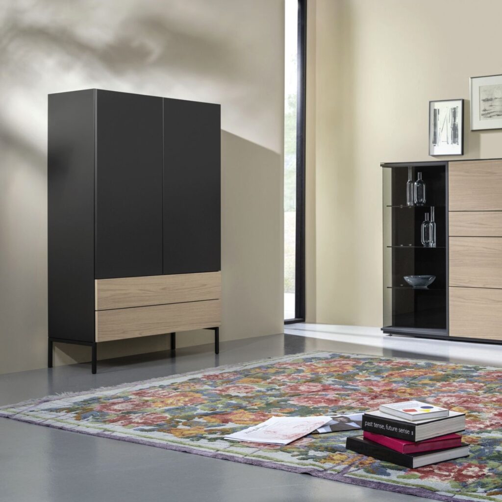 Sudbrock Möbel Sideboard Cubo Holz und schwarz
